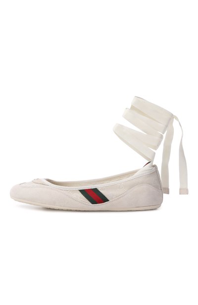 Комбинированные балетки shift GUCCI, арт. 857964/AAF2D, фото 4