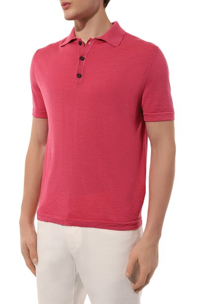 Поло из шерсти и шелка KITON розового цвета по цене 99500 руб., арт. UMM049202, фото 3 Поло из шерсти и шелка KITON, арт. UMM049202, фото 3