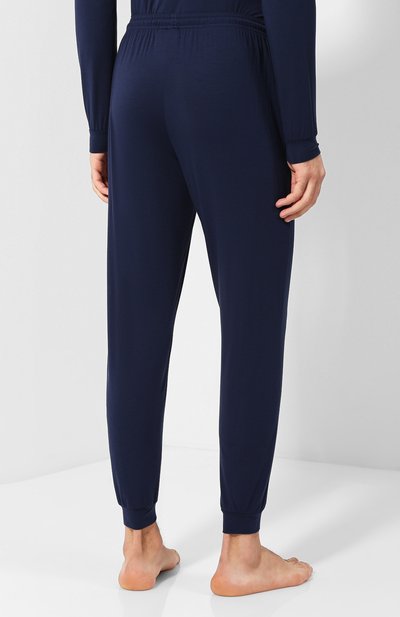 Пижама из вискозы с брюками ZEGNA синего цвета по цене 32000 руб., арт. N6H010590, фото 5 Пижама из вискозы с брюками ZEGNA, арт. N6H010590, фото 5