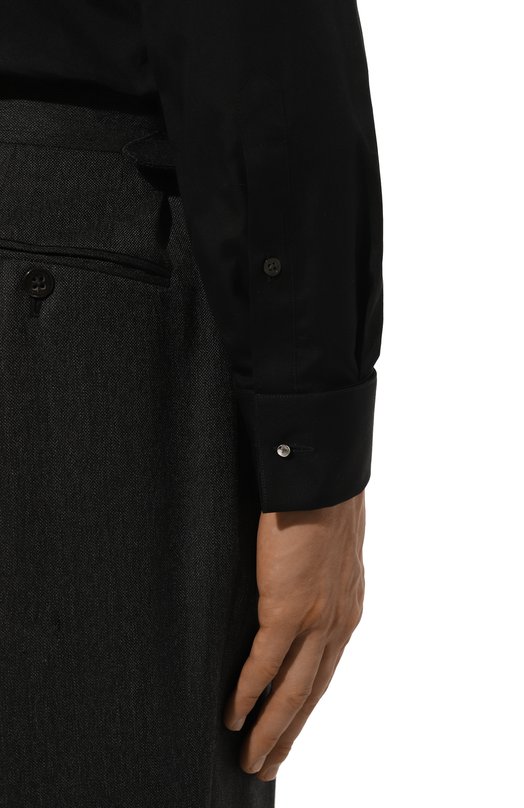 Хлопковая сорочка Corneliani 94P900-9491082 Чёрный  94P900-9491082 Фото 5