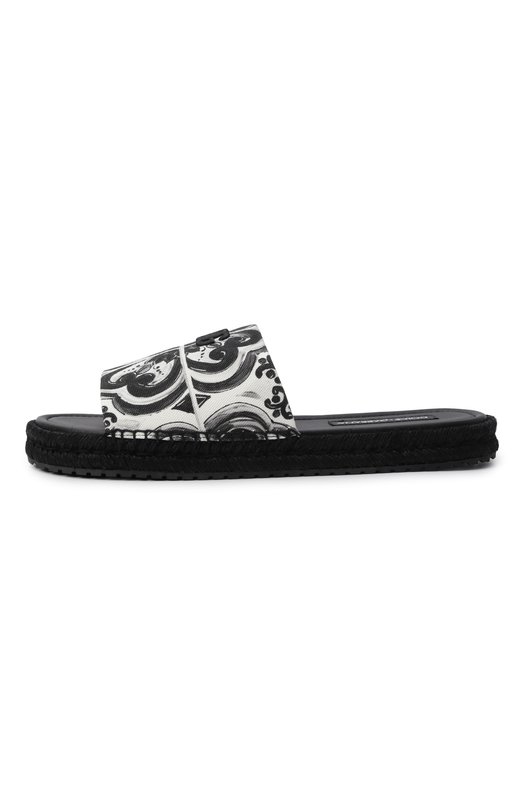 Комбинированные шлепанцы Dolce & Gabbana A80544/AJ235 Чёрно-белый  A80544/AJ235 Фото 4