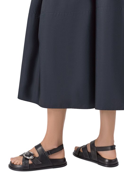 Кожаные сандалии Fabi FD9280/BAR0N Чёрный  FD9280/BAR0N Фото 2