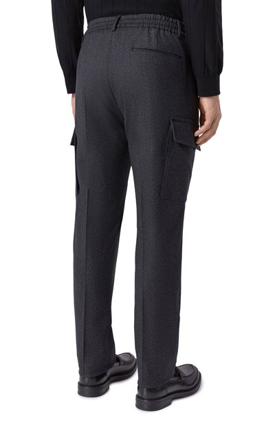 Шерстяные брюки-карго ANDREA CAMPAGNA темно-серого цвета по цене 68750 руб., арт. SPIAGGIA 1P CARG0/AN1514, фото 4 Шерстяные брюки-карго ANDREA CAMPAGNA, арт. SPIAGGIA 1P CARG0/AN1514, фото 4