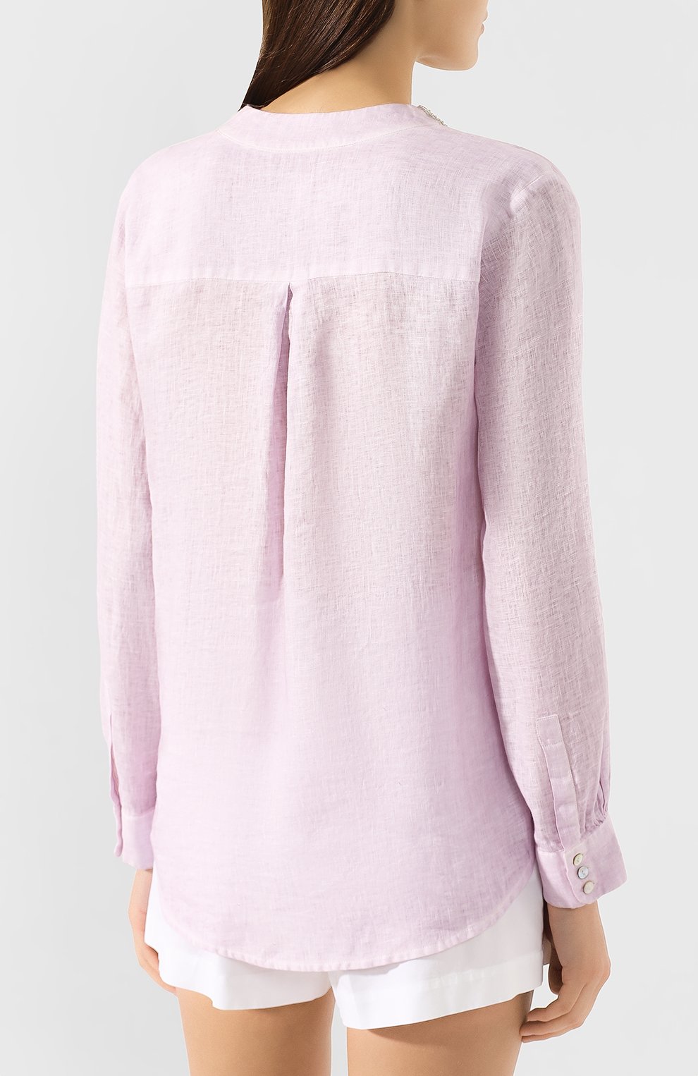 Льняная блузка 120% LINO, арт. P0W1357/D703/F02, фото 4