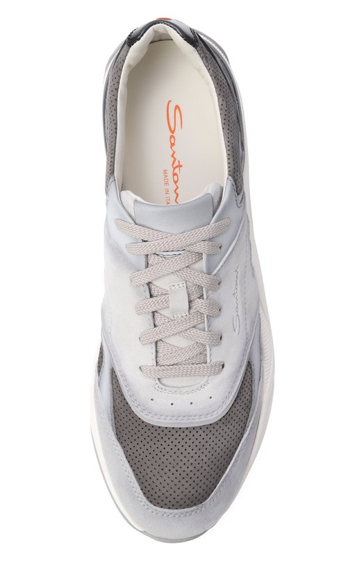 Замшевые кроссовки Innova Santoni MBIG22112BGRGMEU Серый  MBIG22112BGRGMEU Фото 5