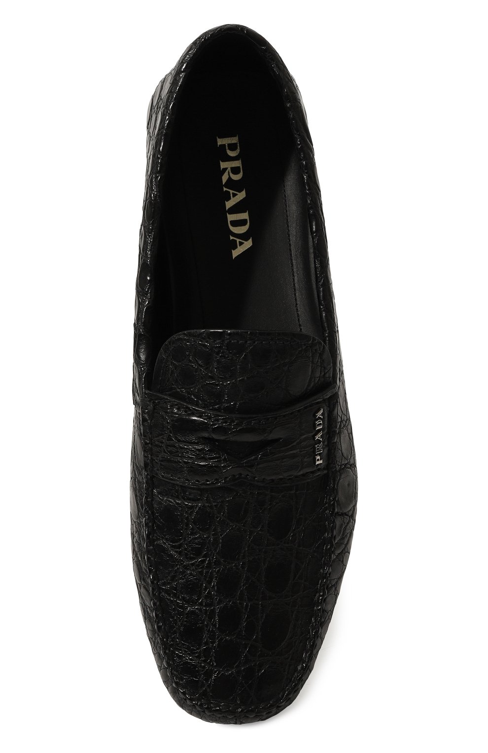 Мокасины из кожи каймана PRADA черного цвета по цене 255000 руб., арт. 2DD158-XNL-F0002-U00F, фото 6 Мокасины из кожи каймана PRADA, арт. 2DD158-XNL-F0002-U00F, фото 6