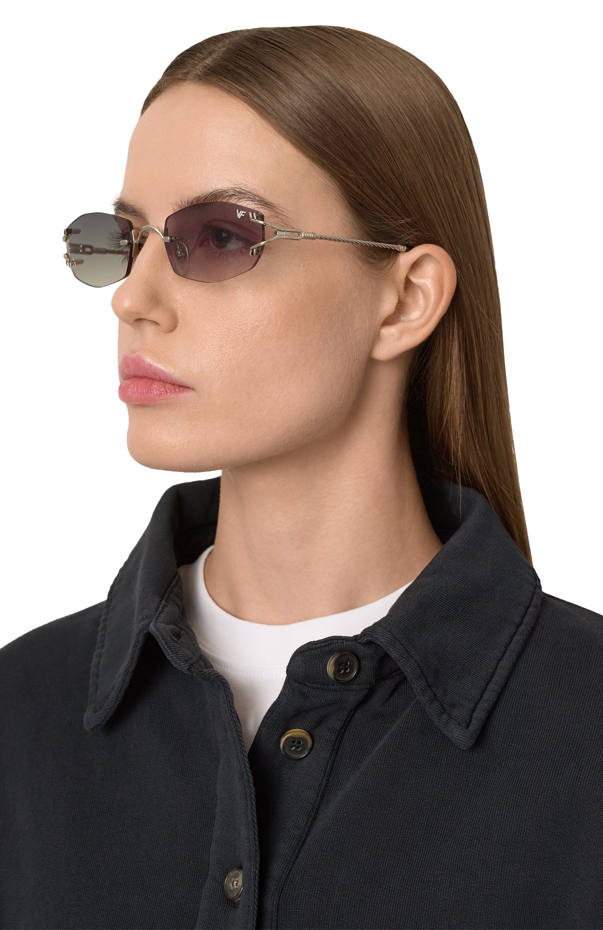 Солнцезащитные очки VINTAGE FRAMES, арт. ASPEN 24KT WHITE G0LD/ARMY GREEN, фото 3