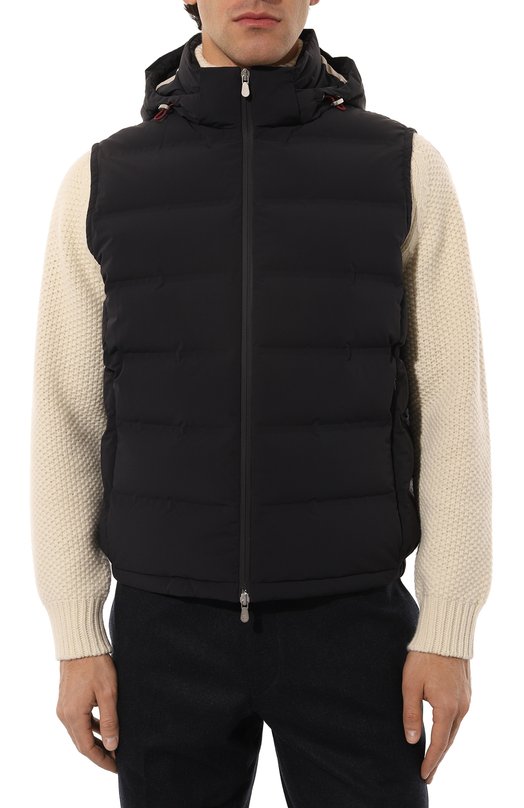Пуховый жилет Brunello Cucinelli MM4911995 Синий  MM4911995 Фото 3