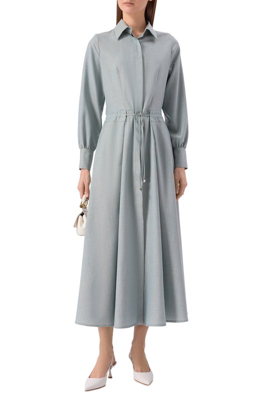 Платье из шерсти и кашемира Kiton D58334K0907G Зелёный  D58334K0907G Фото 2