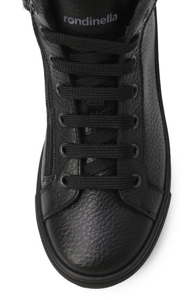 Высокие кеды из кожи RONDINELLA, арт. 115781AI/G0MMA/31-33, фото 4