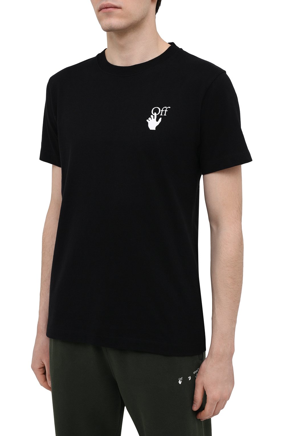Хлопковая футболка OFF-WHITE, арт. 0MAA027S21JER005, фото 3