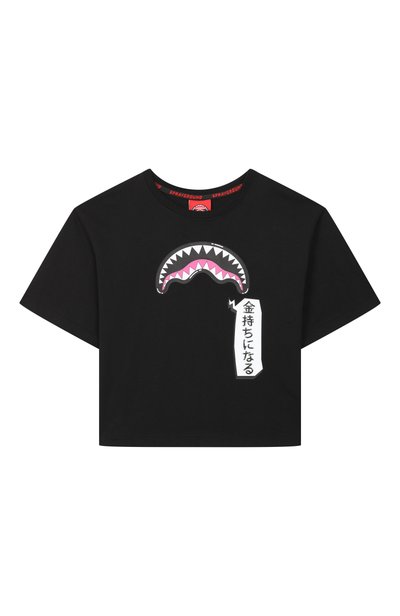 Хлопковая футболка SPRAYGROUND, арт. SPY1553BLK/SHARK IN JAPAN T-SHIRT BLK