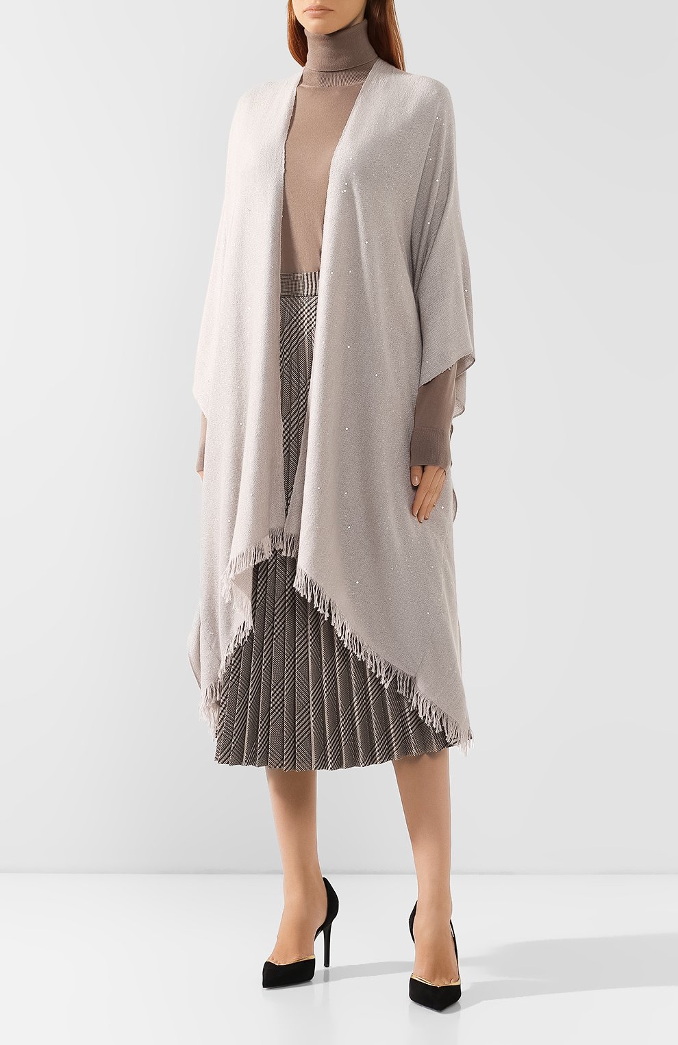 Накидка из кашемира и шелка BRUNELLO CUCINELLI, арт. MSCDVSP18P, фото 3