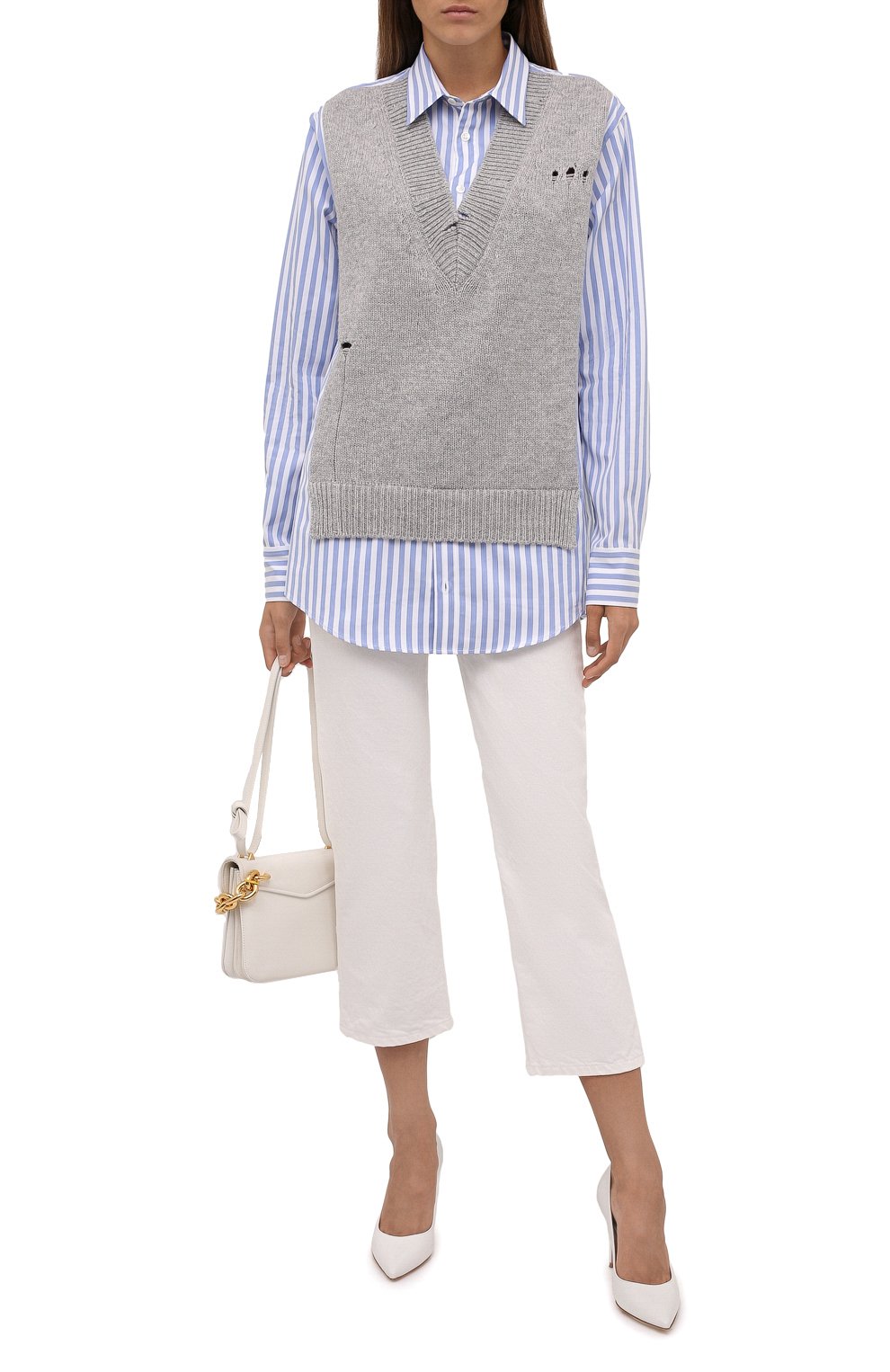 Комбинированная рубашка MAISON MARGIELA, арт. S51DL0382/S54191, фото 2