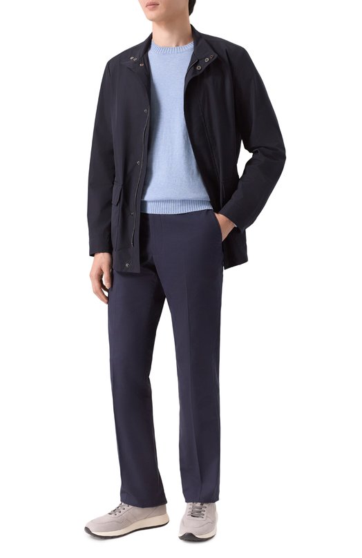 Джемпер из хлопка и кашемира Gran Sasso 57167/23216 Голубой  57167/23216 Фото 2