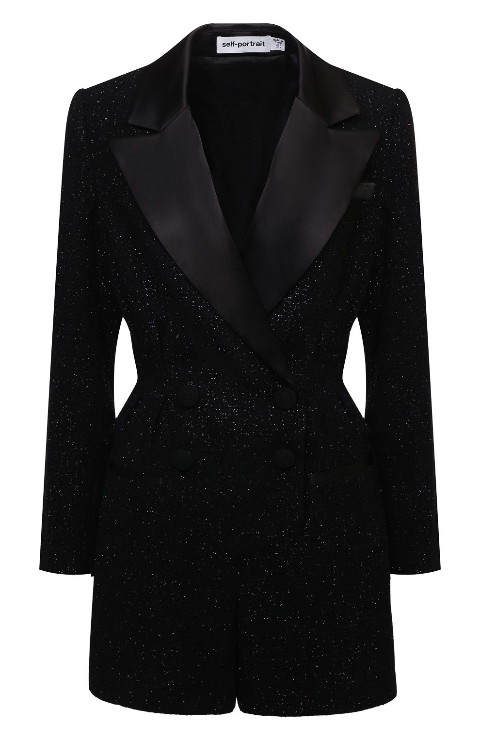 Комбинезон SELF-PORTRAIT черного цвета по цене 66550 руб., арт. AW21-061P, фото 1 Комбинезон SELF-PORTRAIT, арт. AW21-061P, фото 1