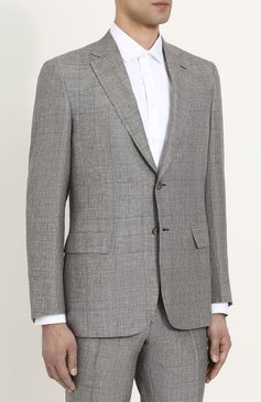 Костюм из смеси шерсти и льна с шелком BRIONI, арт. RA0J0L/P7AN5/BRUNIC0/2, фото 2