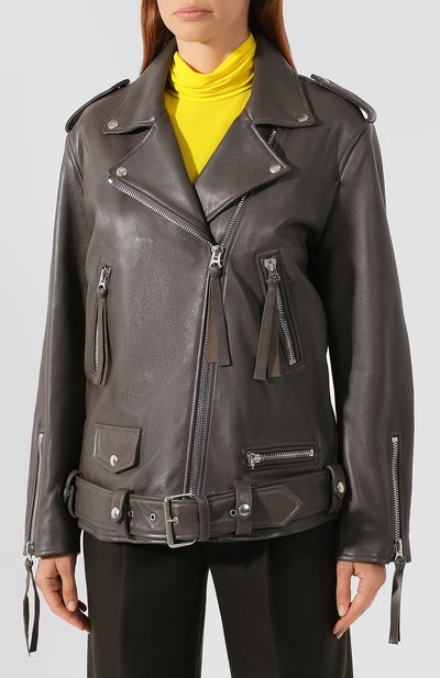 Кожаная куртка с поясом ACNE STUDIOS, арт. A70004, фото 3