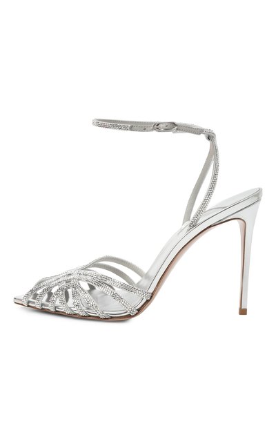 Кожаные босоножки embrace 110 LE SILLA серебряного цвета по цене 119000 руб., арт. 2310Y100RCPPLND, фото 4 Кожаные босоножки embrace 110 LE SILLA, арт. 2310Y100RCPPLND, фото 4