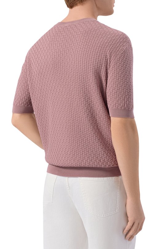 Джемпер из шелка и хлопка MVST M26.2PM.K041/Y104 CANESTR0 Розовый  M26.2PM.K041/Y104 CANESTR0 Фото 4