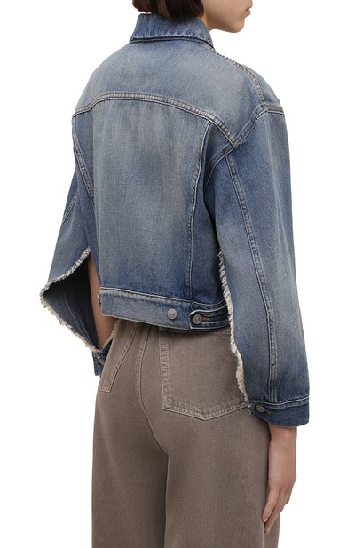 Джинсовая куртка MM6 голубого цвета по цене 76950 руб., арт. S52AM0193/S30460, фото 4 Джинсовая куртка MM6, арт. S52AM0193/S30460, фото 4