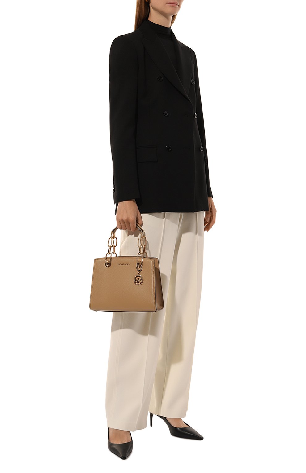 Сумка cynthia small MICHAEL MICHAEL KORS бежевого цвета по цене 41900 руб., арт. 30S4GCYS1T, фото 7 Сумка cynthia small MICHAEL MICHAEL KORS, арт. 30S4GCYS1T, фото 7