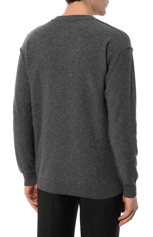 Шерстяной джемпер Moschino Серый, фото 4