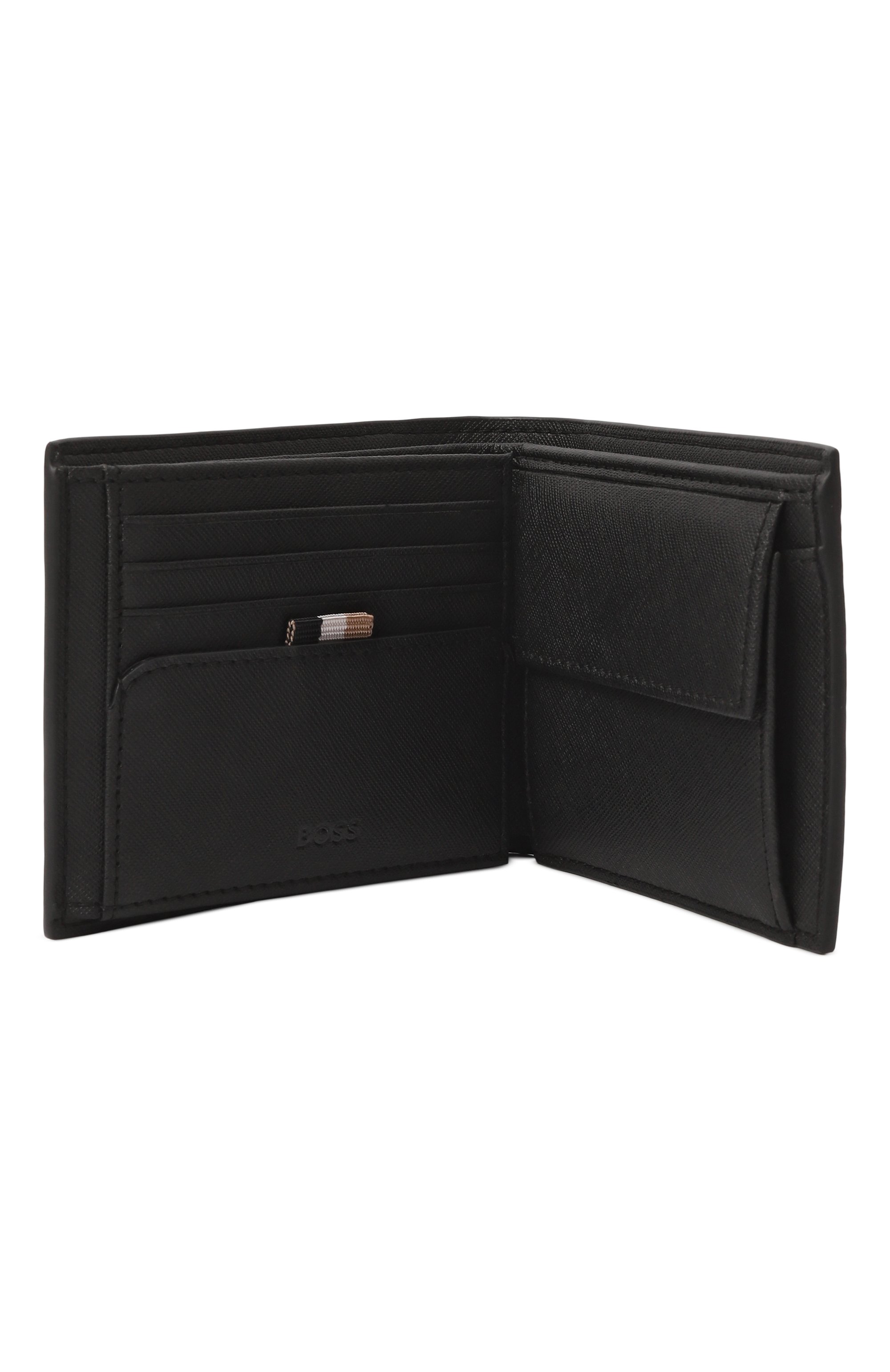 Кожаное портмоне BOSS черного цвета по цене 18000 руб., арт. 50536727, фото 3 Кожаное портмоне BOSS, арт. 50536727, фото 3