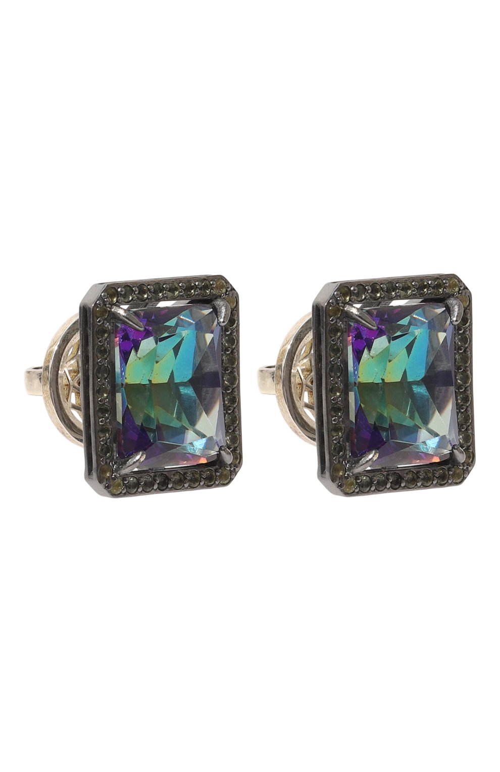 Серьги-пусеты с топазом DZHANELLI, арт. 16345, фото 3