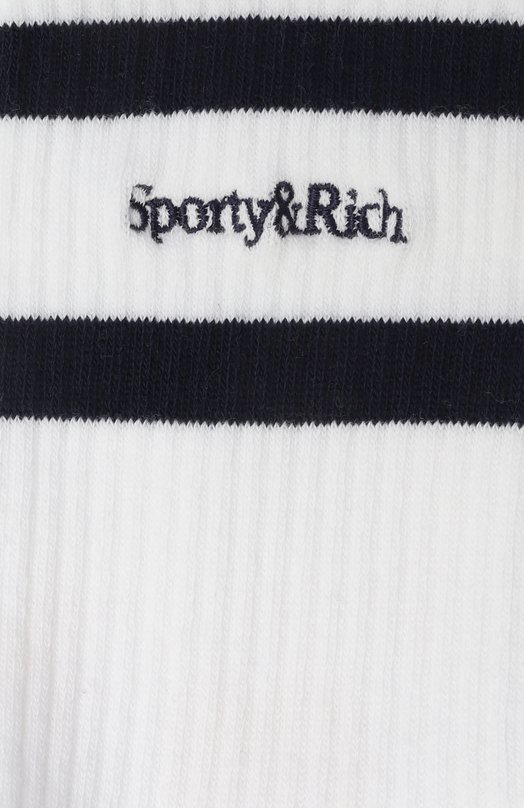Хлопковые носки Sporty and Rich AC026511300WH01 Белый  AC026511300WH01 Фото 2