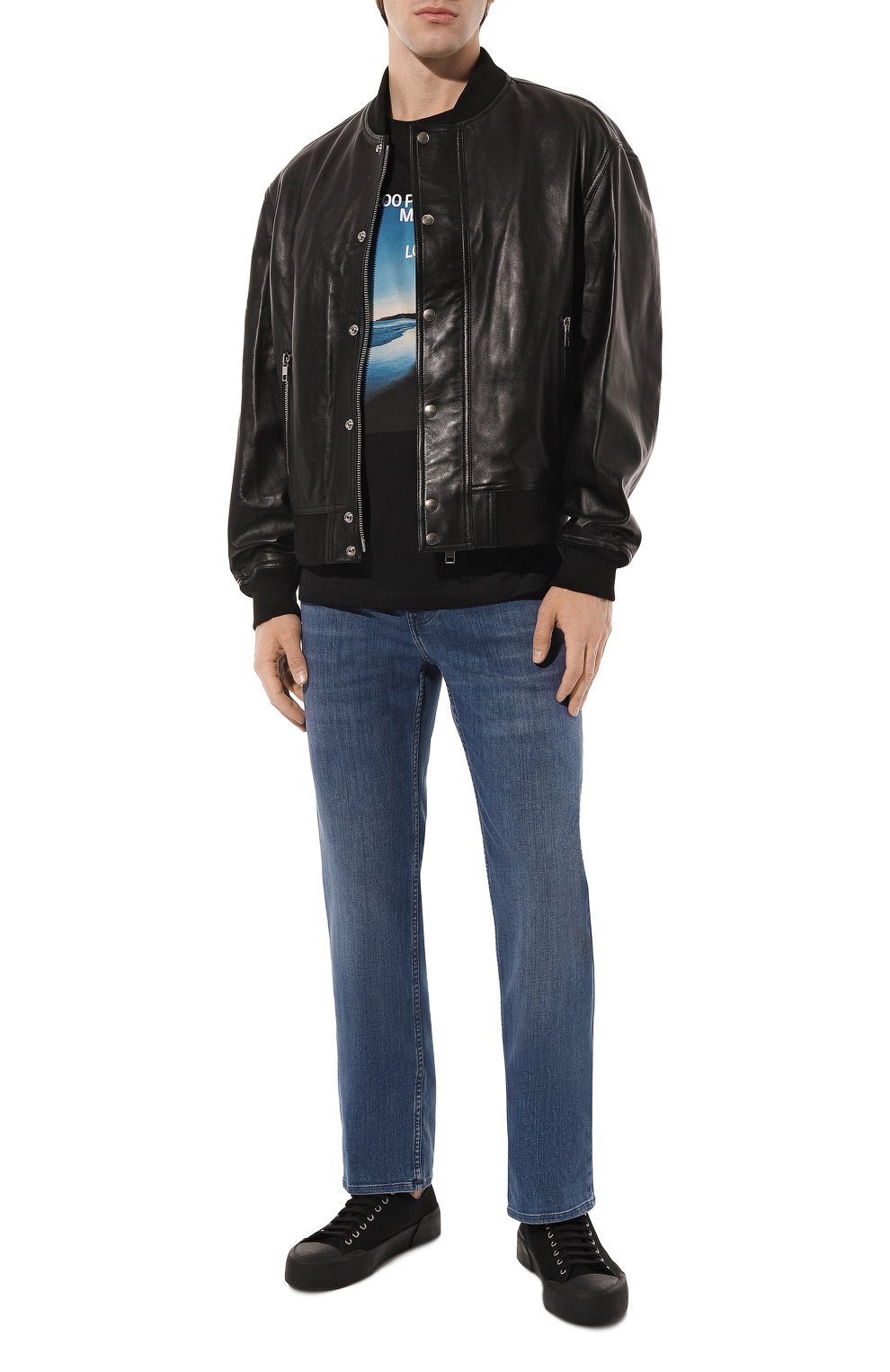 Джинсы 7 FOR ALL MANKIND синего цвета по цене 29900 руб., арт. JSMNB800EM, фото 2 Джинсы 7 FOR ALL MANKIND, арт. JSMNB800EM, фото 2