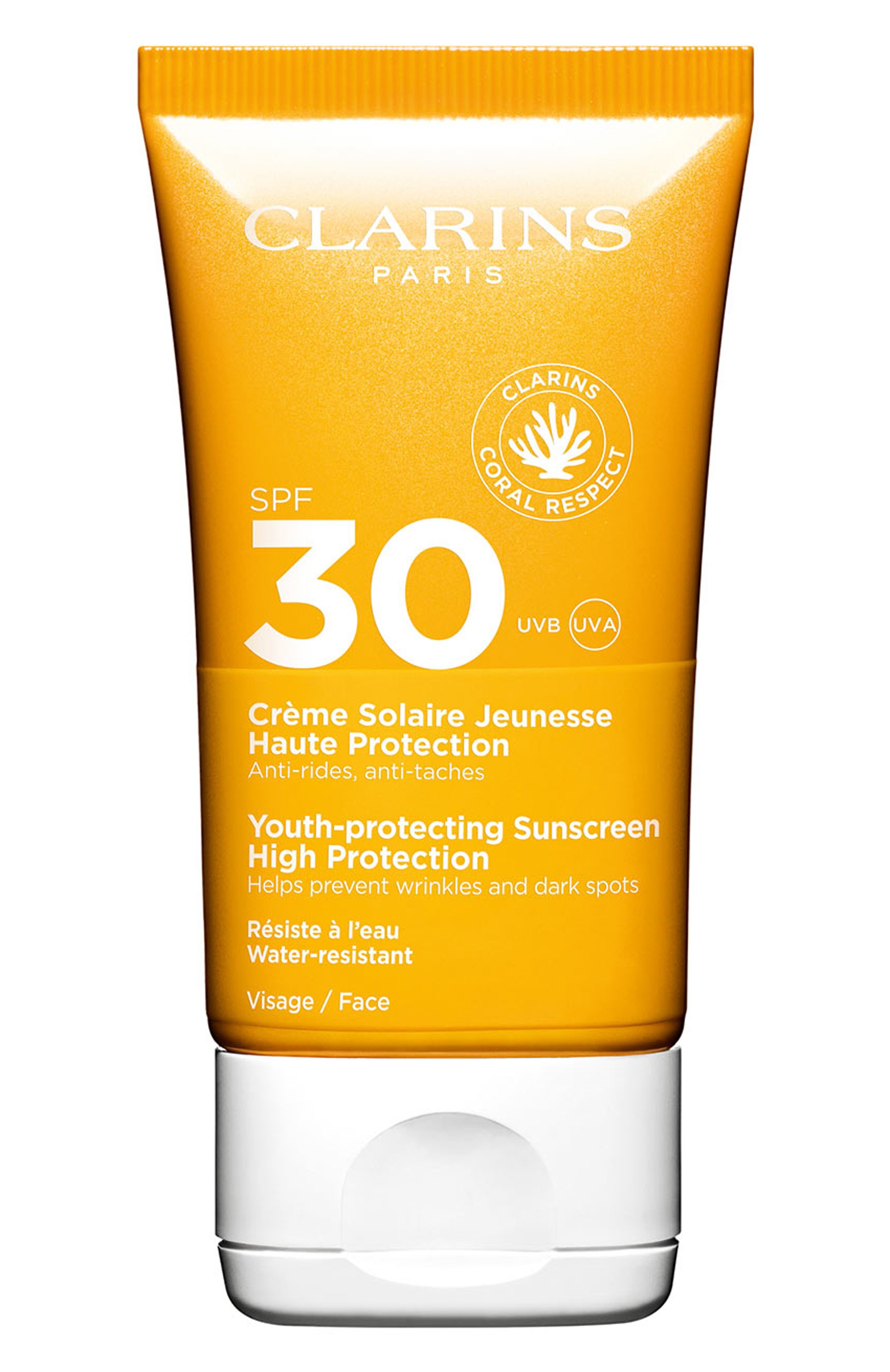 Солнцезащитный крем для лица против морщин spf 30 creme solaire jeunesse (50ml) CLARINS, арт. 80104575, фото 1