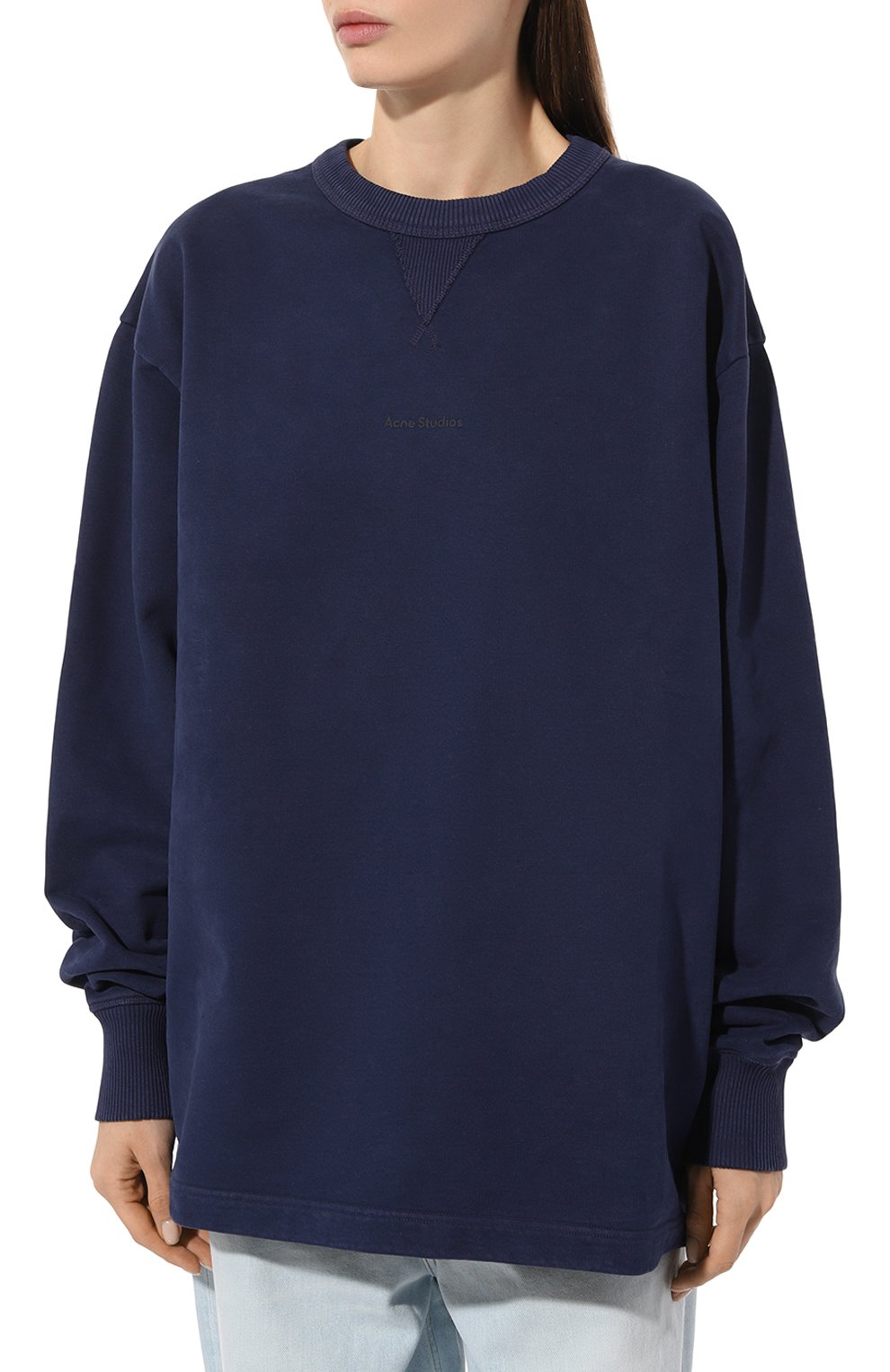 Хлопковый свитшот ACNE STUDIOS, арт. FN-MN-SWEA000260INDIG0 BLUE, фото 3