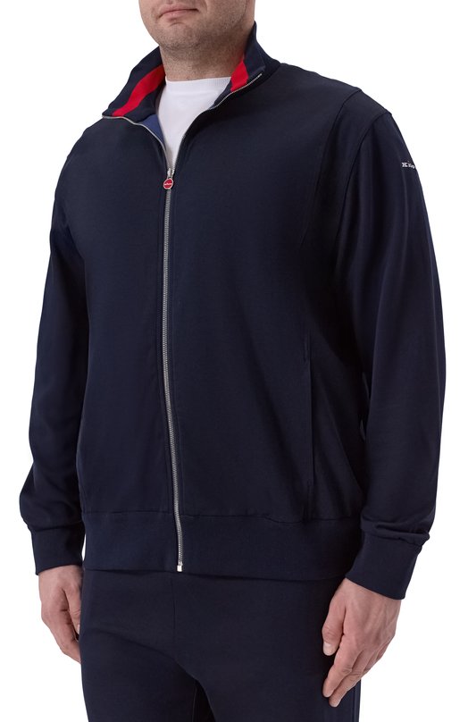 Спортивный костюм из хлопка и шерсти Kiton UMJ002403 Синий  UMJ002403 Фото 2
