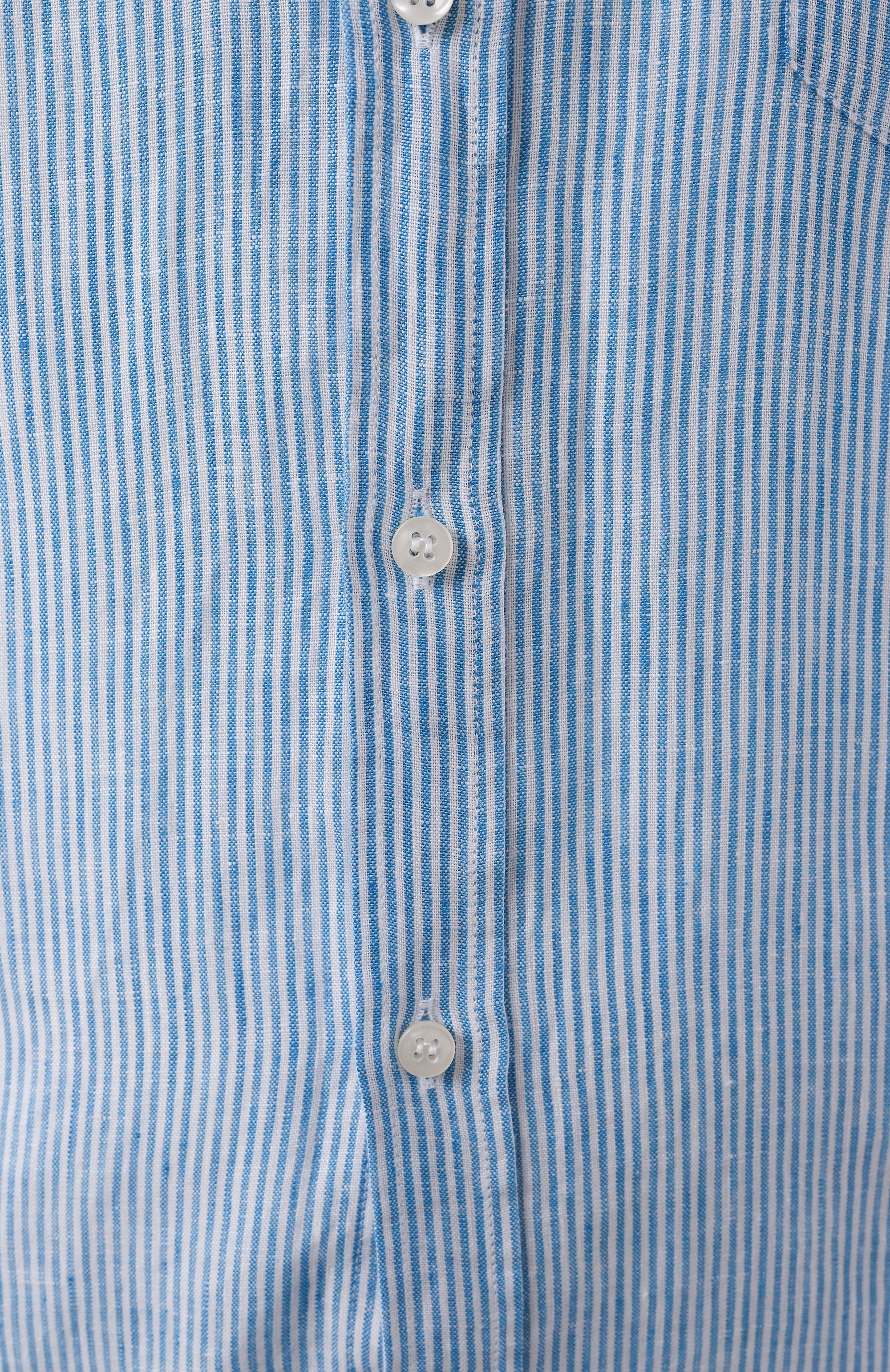 Льняная рубашка PAUL&SHARK голубого цвета по цене 39050 руб., арт. 25413011, фото 6 Льняная рубашка PAUL&SHARK, арт. 25413011, фото 6