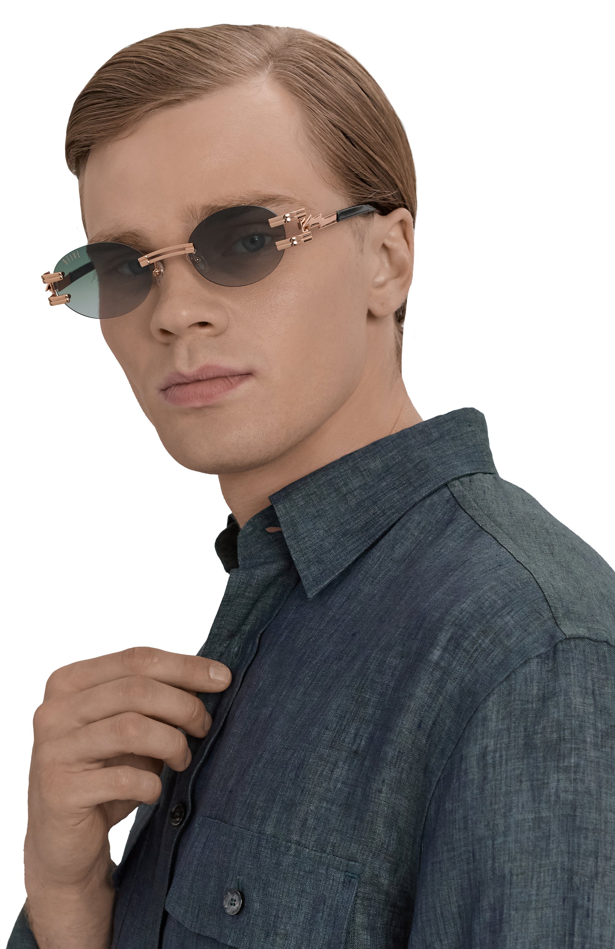 Солнцезащитные очки 9FIVE, арт. ST JAMES B0LT LITE-BLACK & G0LD / GREEN BLUE, фото 2