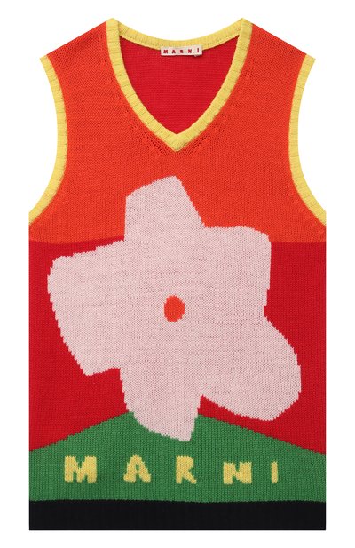 Жилет из шерсти и кашемира MARNI разноцветного цвета по цене 20750 руб., арт. M00057-M00J5, фото 1 Жилет из шерсти и кашемира MARNI, арт. M00057-M00J5, фото 1