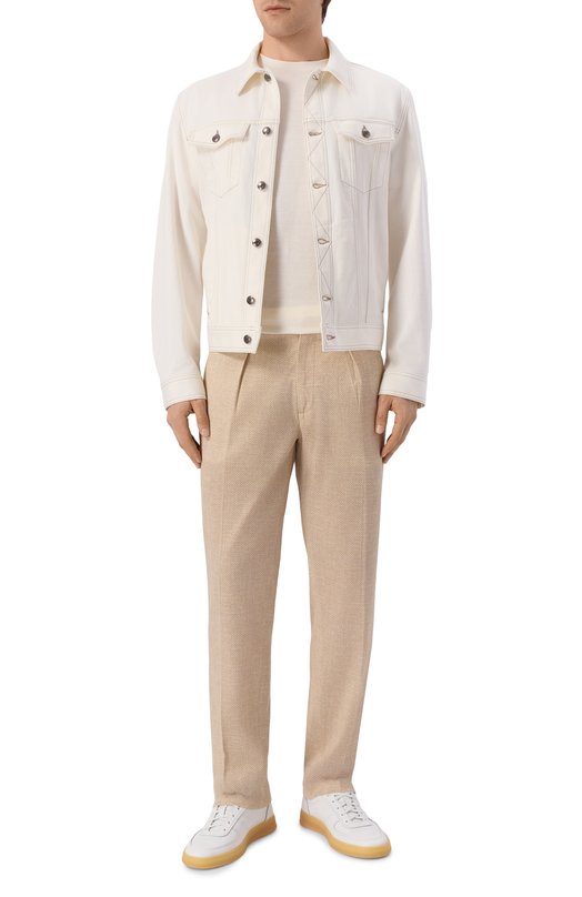 Хлопковые брюки Circolo 1901 CN5246 Бежевый  CN5246 Фото 2