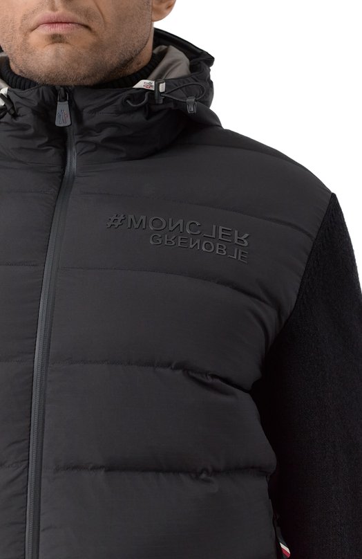 Комбинированный кардиган Moncler Grenoble I20979B00003/M1122 Чёрный  I20979B00003/M1122 Фото 5