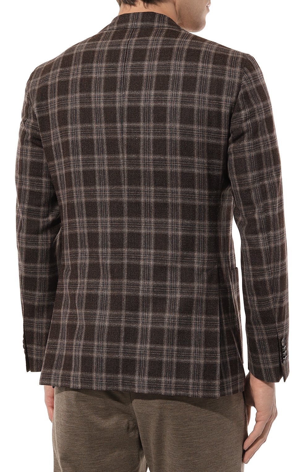 Пиджак из шелка и шерсти L.B.M. 1911 темно-коричневого цвета по цене 112500 руб., арт. 2652/32083, фото 4 Пиджак из шелка и шерсти L.B.M. 1911, арт. 2652/32083, фото 4