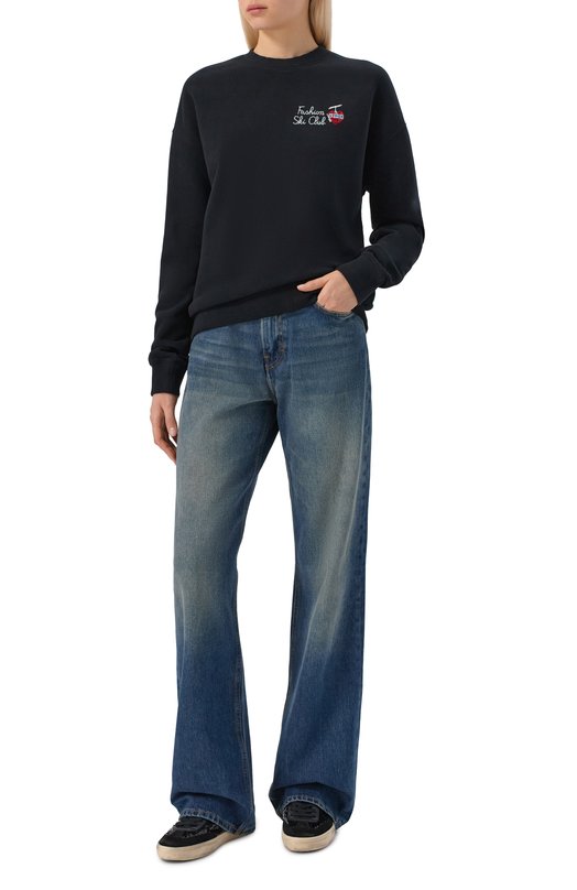 Хлопковый свитшот MC2 Saint Barth STDW001-04175I/STARDUST W Чёрный  STDW001-04175I/STARDUST W Фото 2