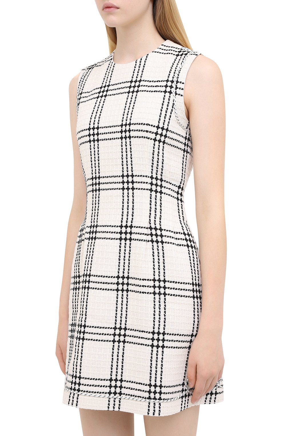 Хлопковое платье MSGM белого цвета по цене 55650 руб., арт. 2943MDA21X 207606, фото 3 Хлопковое платье MSGM, арт. 2943MDA21X 207606, фото 3
