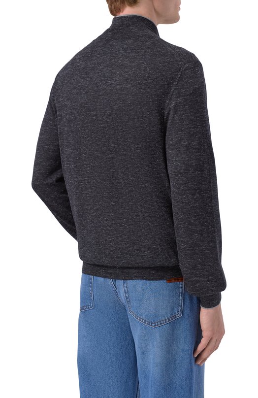 Джемпер из кашемира и шелка Brunello Cucinelli MHS805904 Серый  MHS805904 Фото 4