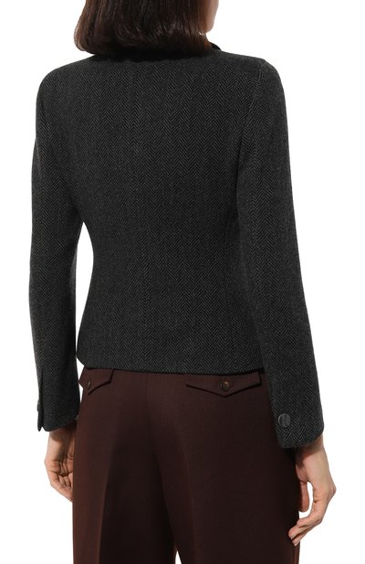 Шерстяной жакет EMPORIO ARMANI темно-серого цвета по цене 86900 руб., арт. H4NG21/E2113, фото 4 Шерстяной жакет EMPORIO ARMANI, арт. H4NG21/E2113, фото 4