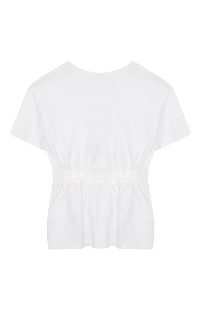 Хлопковая футболка MM6 белого цвета по цене 15950 руб., арт. M60981/MM02Y, фото 2 Хлопковая футболка MM6, арт. M60981/MM02Y, фото 2