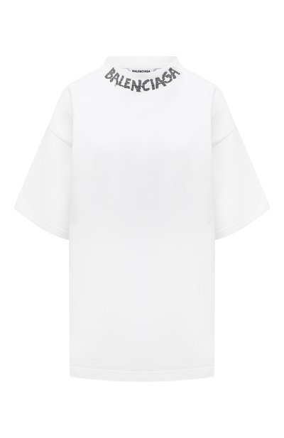 Женская хлопковая футболка BALENCIAGA, арт. 641590/TJV96