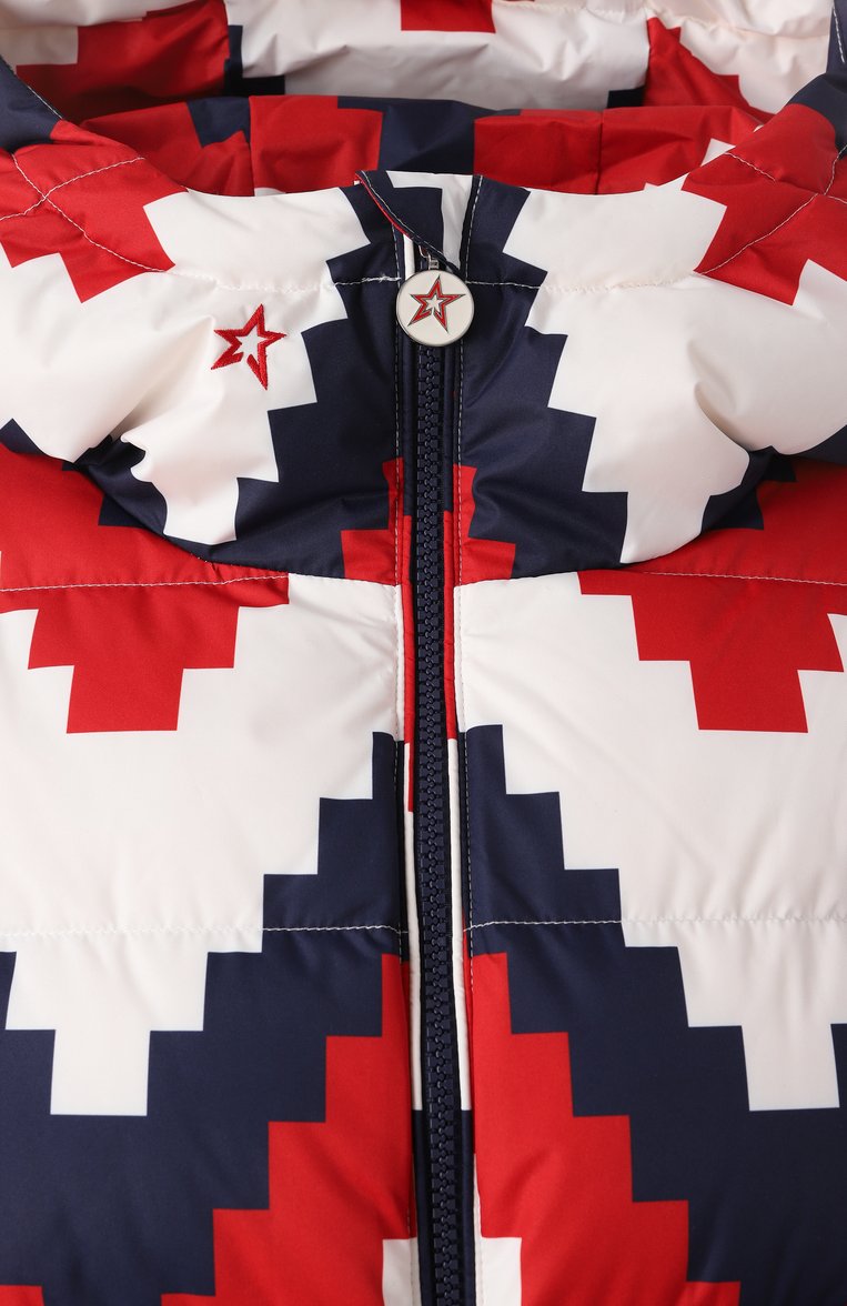 Женский пуховик PERFECT MOMENT разноцветного цвета, арт. W3001158/P0LAR FLARE SKI JACKET II | Фото 6 (Длина (верхняя одежда): Короткие; Рукава: Длинные; Материал сплава: Проставлено; Материал утеплителя: Пух и перо; Драгоценные камни: Проставлено; Материал подклада: Синтетический материал; Кросс-КТ: лыжи, Пуховик; Стили: Спорт-шик; Материал внешний: Синтетический материал)