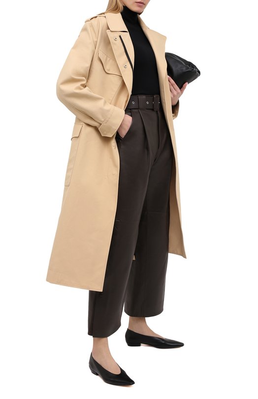 Кожаные брюки Twins Florence Коричневый, фото 2