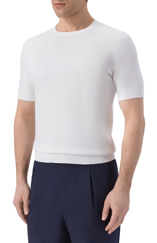 Хлопковый джемпер Gran Sasso 43104/29401 Белый  43104/29401 Фото 3