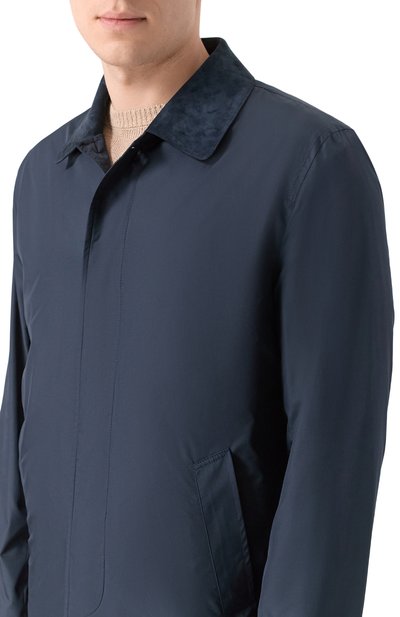 Плащ CORNELIANI темно-синего цвета по цене 107500 руб., арт. 2735B3/2720156, фото 5 Плащ CORNELIANI, арт. 2735B3/2720156, фото 5